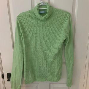 Green turtleneck